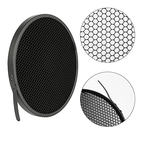 Image of 7 inch Standard Reflector Lamp Shade Dish Diffuser with 20 /40 / 60 Honeycomb Grid White Soft Cloth for Bowens Mount Studio Strobe Flash Light Speedlite