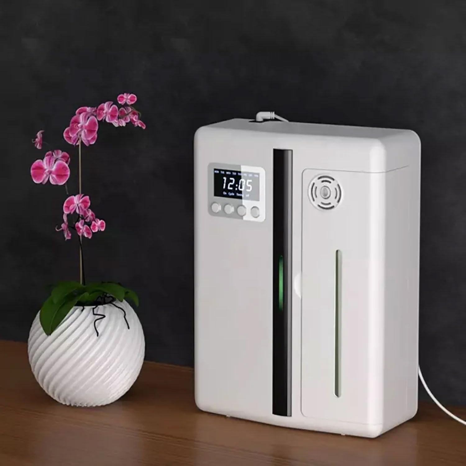 Kommerzieller 160-ml-Aromadiffusor, abnehmbare Duftluftmaschine mit Stummschaltung, kann 300 m³ abdecken, Öldiffusor mit Knopf-/Bluetooth-Steuerung, mit Zeitfunktion für Hotel, Büro, Lobby
