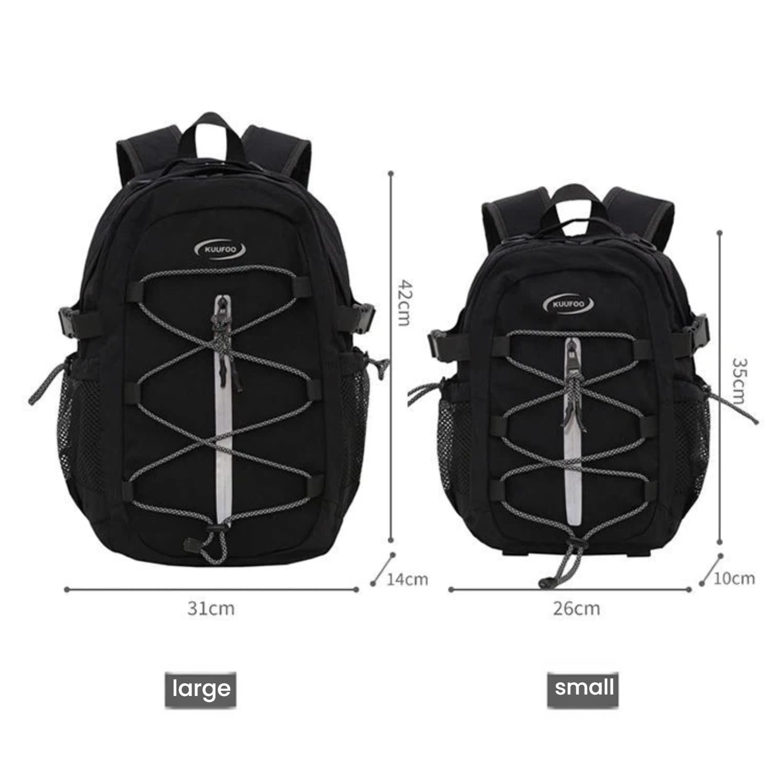 Zaino casual leggero di grande capacità per uomini donne viaggi sportivi(Verde,piccolo)
