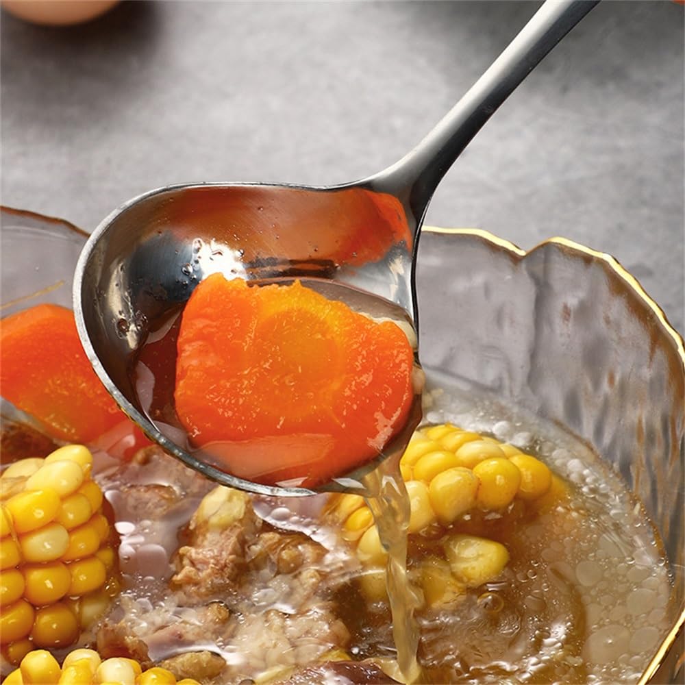 Cucchiaio da Cucina for mestolo da zuppa, mestolo for Salsa, mestolo da zuppa Mestolo for Salsa for Uso Domestico Mestolo da zuppa in Acciaio Inossidabile for casa, Cucina