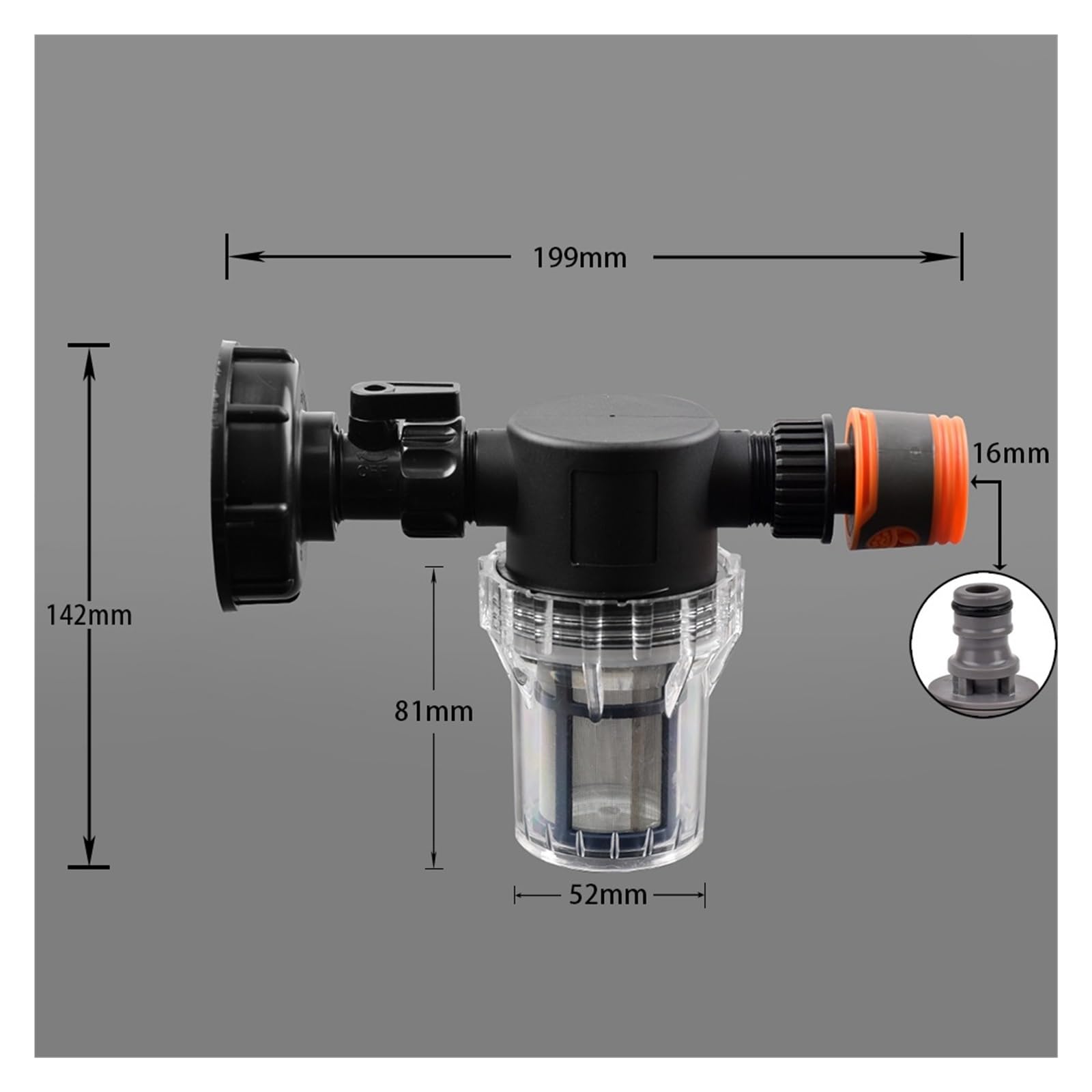 Sitko pompy wodnej Filtr nawadniania Podłącz rury PVC PE Kran Splitter wody Złącze Quick Valve