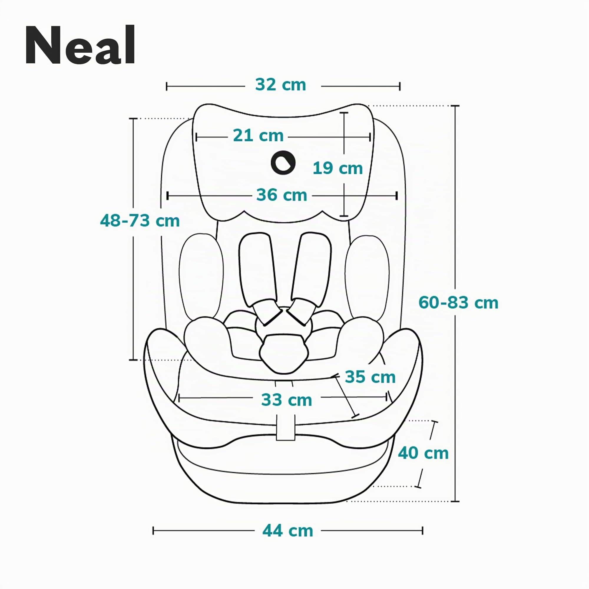 LIONELO Neal silla coche 15-36 kg grupo 2 3 Isofix i-Size protección lateral respaldo ajustable en 3-posiciones altura del reposacabezas ajustable sistema de ventilación