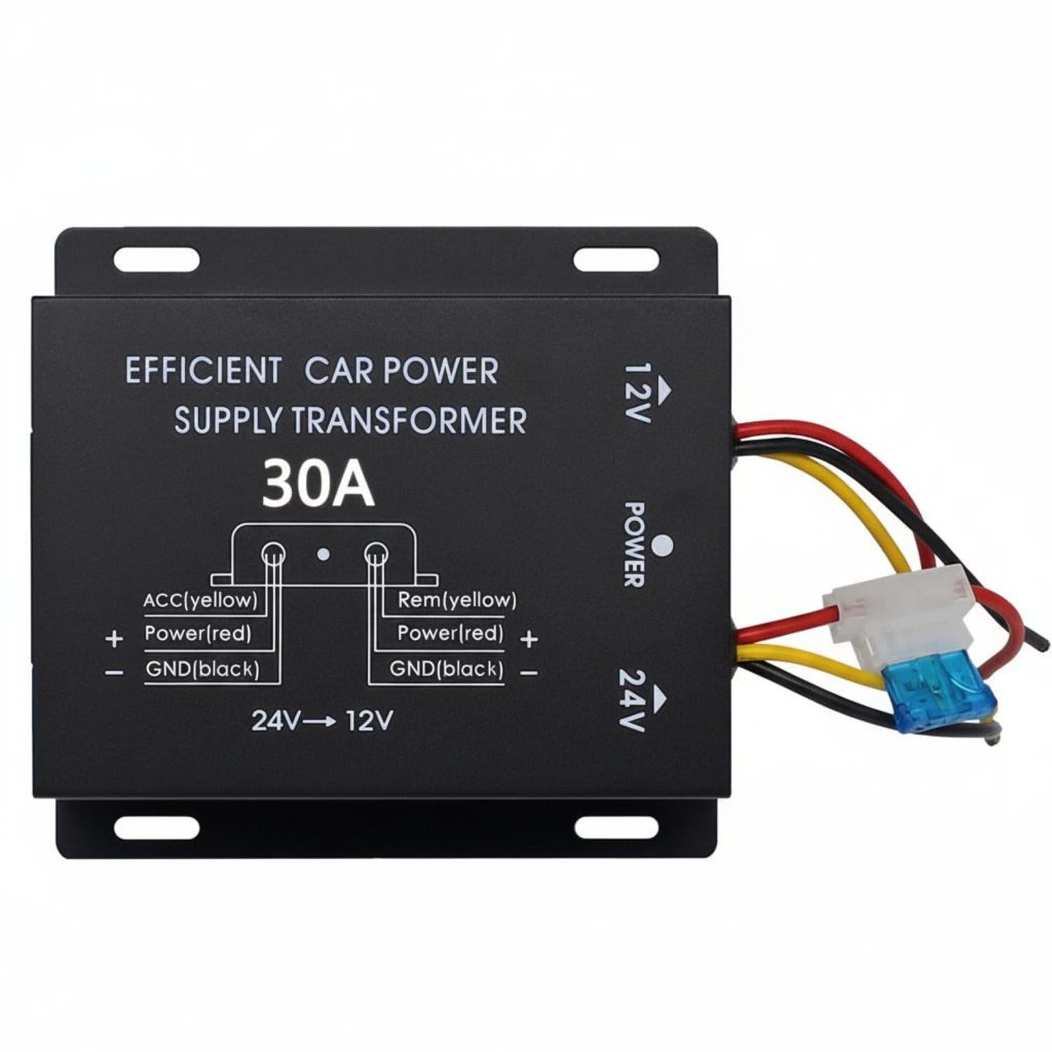 Overload Protection 24V to 12V Step-down Converter Stable Performance 24V to 12V Voltage Reducer Easy Installation Truck Voltage Reducer Auto-Recovery Function for Bus Drivers, Trucks, Buse-image-36