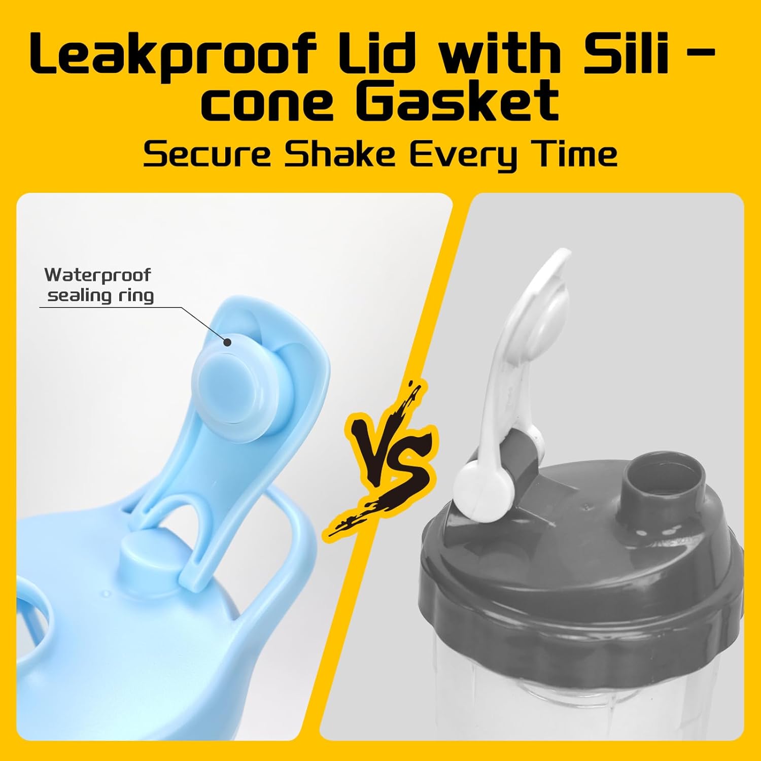 Protein Shaker Bottle, Leakproof Protein Cup for Gym, Fitness & Supplements(1pack,Blue) - Image 3