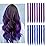 16Pcs Color Clip in Hair Extensions Purple Blue Multiple Color Hair 20inch Colorful Straight Fashion Clip on Hairpieces for Girls Women(Purple + Blue)