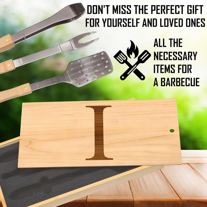 Set de utensilios para BBQ con grabado personalizado miniatura 2