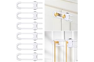 6 Packs Modacraft Baby Proofing Adjustable Sliding Cabinet Locks