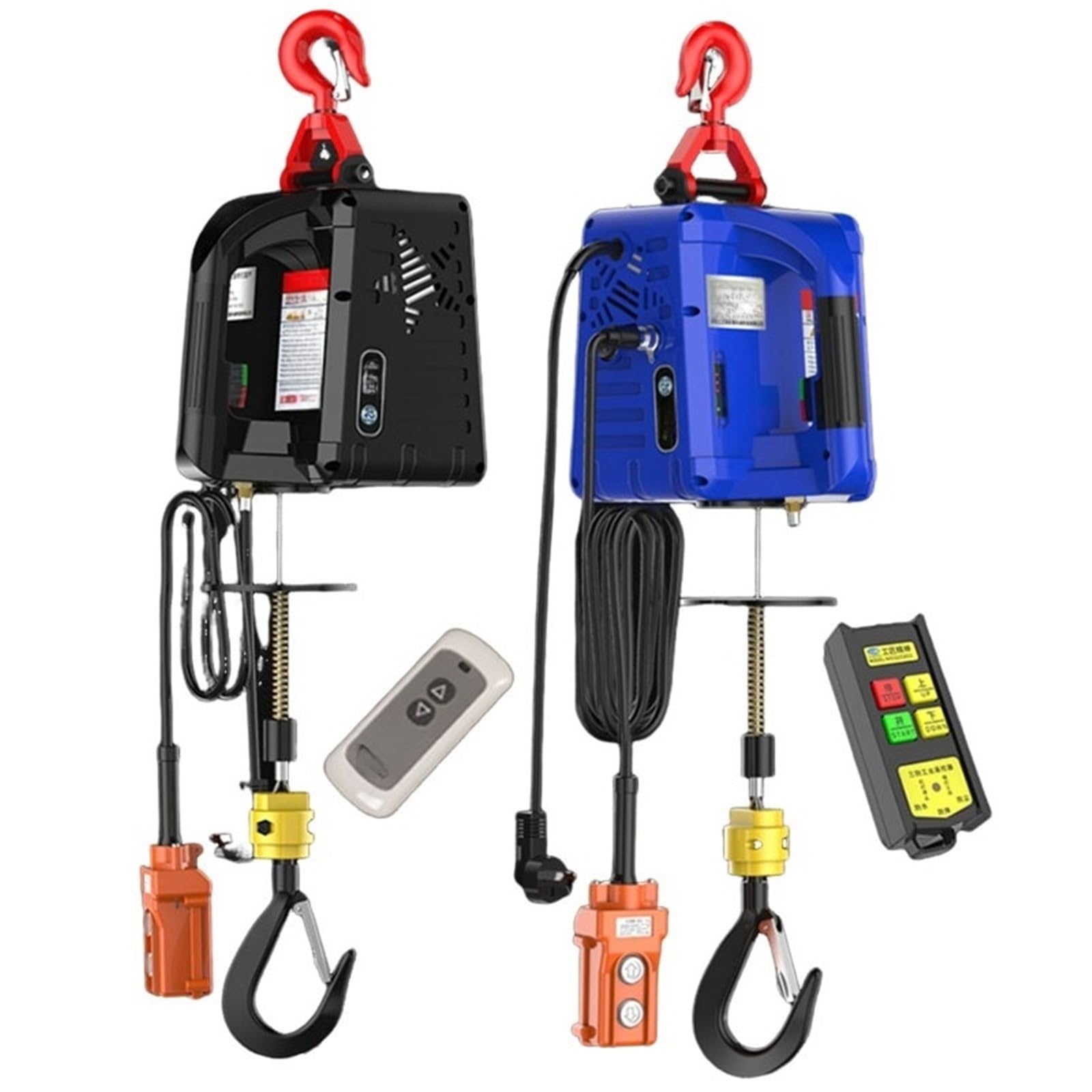Verricelli elettrici Bandiera per Paranco Elettric 100-500kg Paranco Elettrico Portatile Verricello A Mano Blocco Di Trazione Fune Acciaio Sollevamento Traino | 200kg three in one