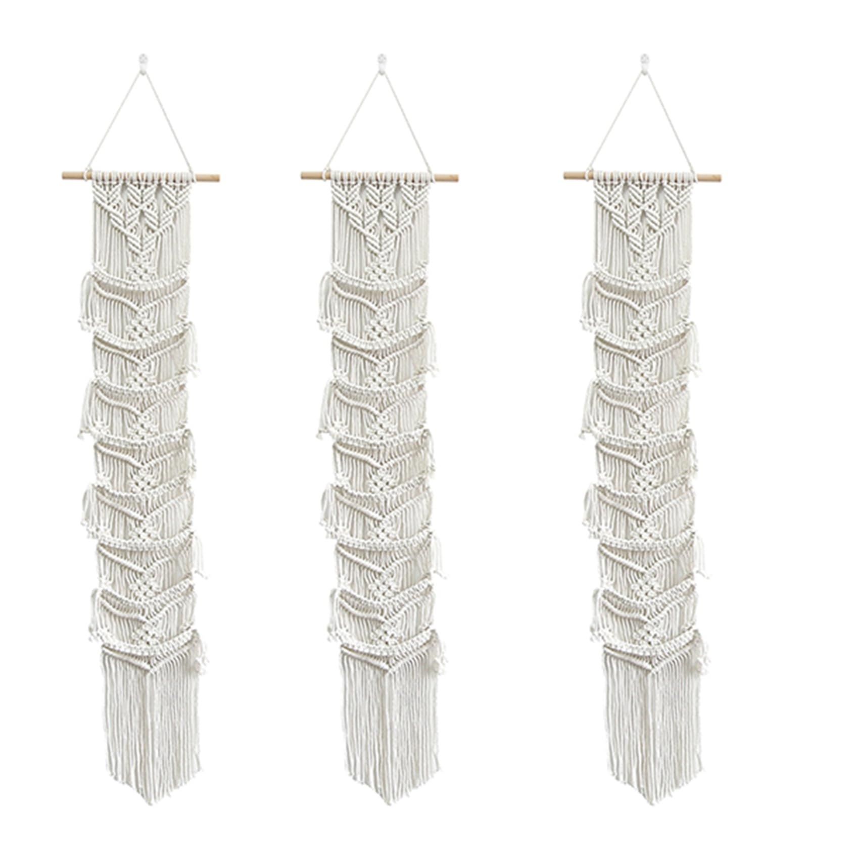Vjsujehgy 3X Ball Cap Hanger-Boho Macrame Cap Holder Wall Hat Organizer for Baseball Cap Holder over Door,Hat Rack B