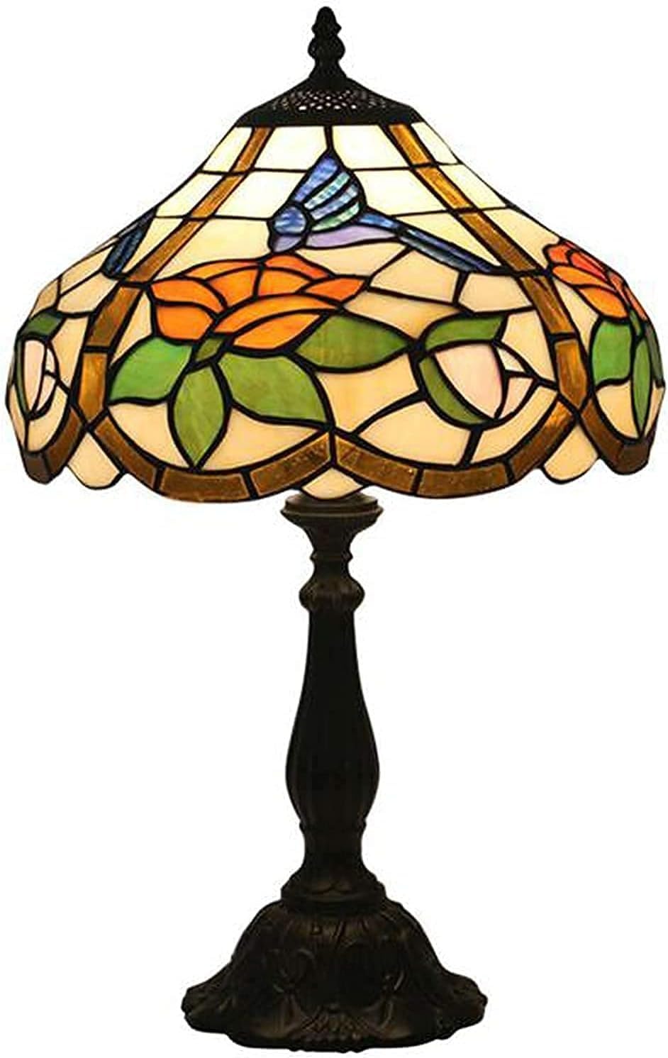 Table Lamp Traditional Tiffany Style Vintage Banker Tile Lamps Lampshade