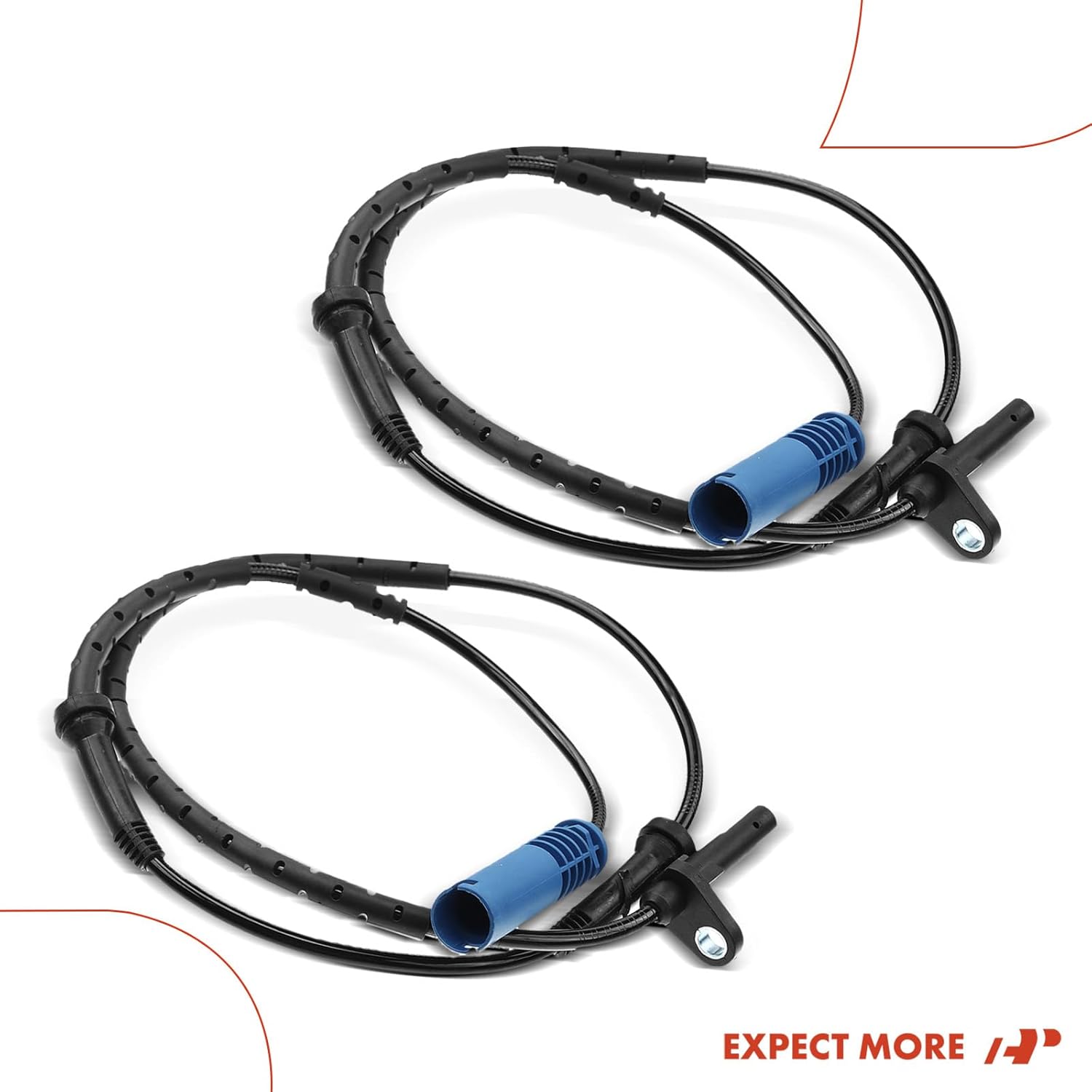 A-Premium ABS Wheel Speed Sensor Compatible with BMW Models - 745i, 745Li, 750i, 750Li, 760i, 760Li, 760Li, Alpina B7 - Rear Driver and Passenger Side, 2-PC Set, Replace# 34526771709, 34526761651