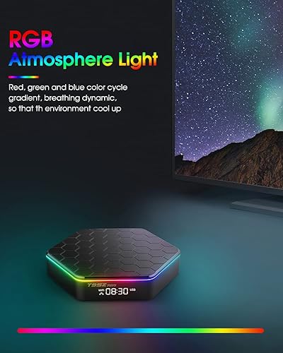 Miniatura 8 de Caja de TV Android 120 T95Z Plus Smart TV Box H618 4GB 32GB compatible con 24G58G WiFi6 Bluetooth 50 con mini teclado retroiluminado Ethernet LAN