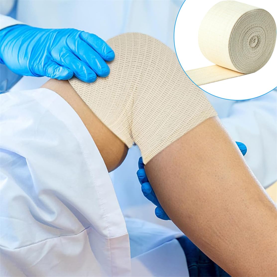 Elasticated Tubular Support Bandage Cotton Stockinette Tubing Size F Reusable Compression Sport Bandage Roll for Arm Leg Knee (3.9 Inch x 5.46 Yard) — Amazon image 6