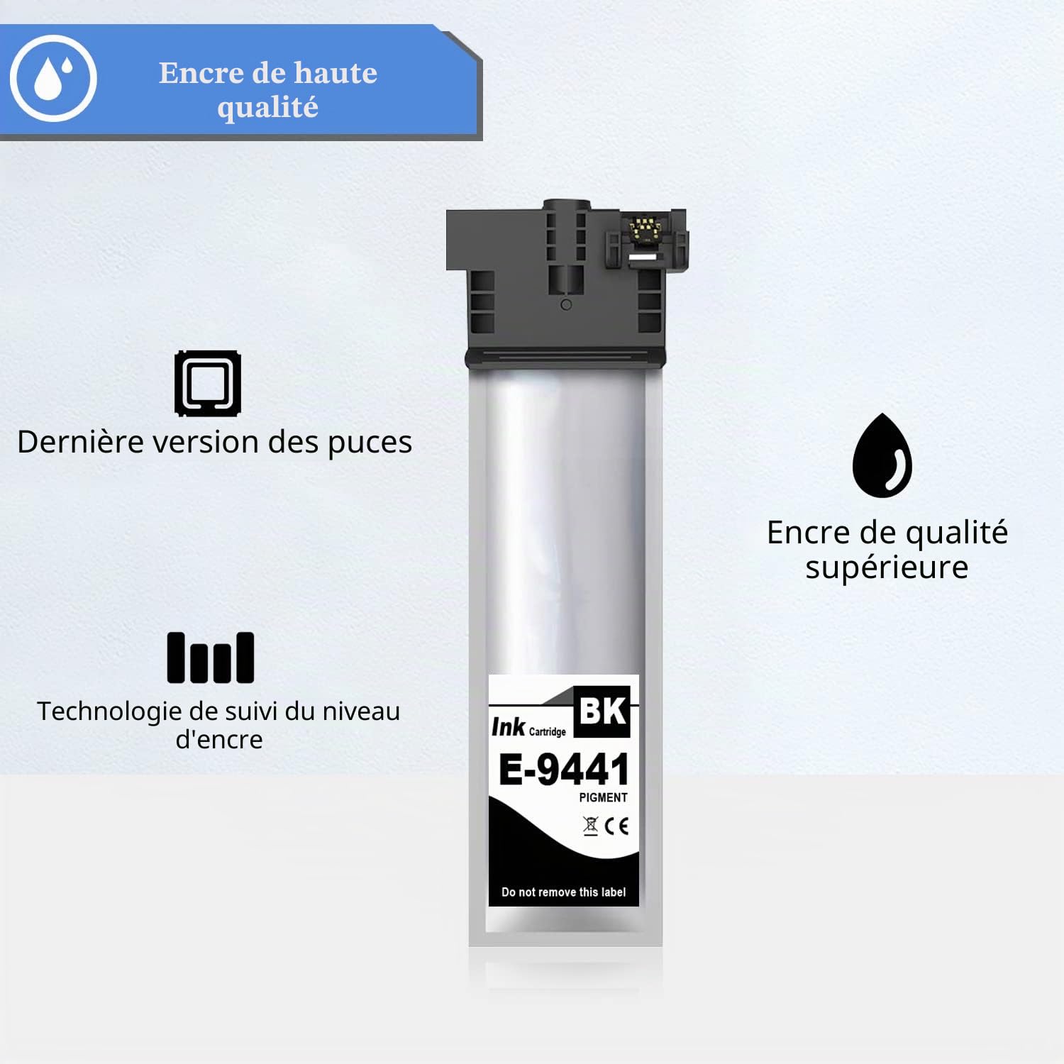 Compatible T9441 T9442 T9443 T9444 Cartouches d'encre pour Pro WF-C5210 WF-C5290 WF-C5710 WF-C5790 Imprimante C13T944140 C13T944240 C13T944340 C13T944440 (BK/C/M/Y 4-Paquets)