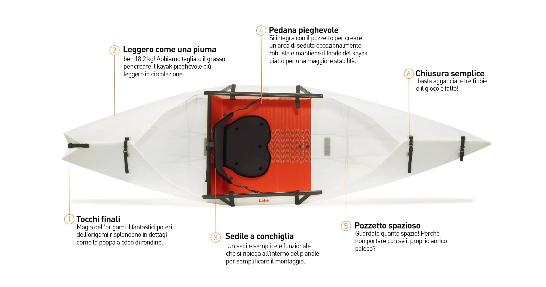 Oru Kayak Kayak pieghevole - Stabile, resistente, leggero - Per adulti e giovani - Kayak da lago, fiume e oceano