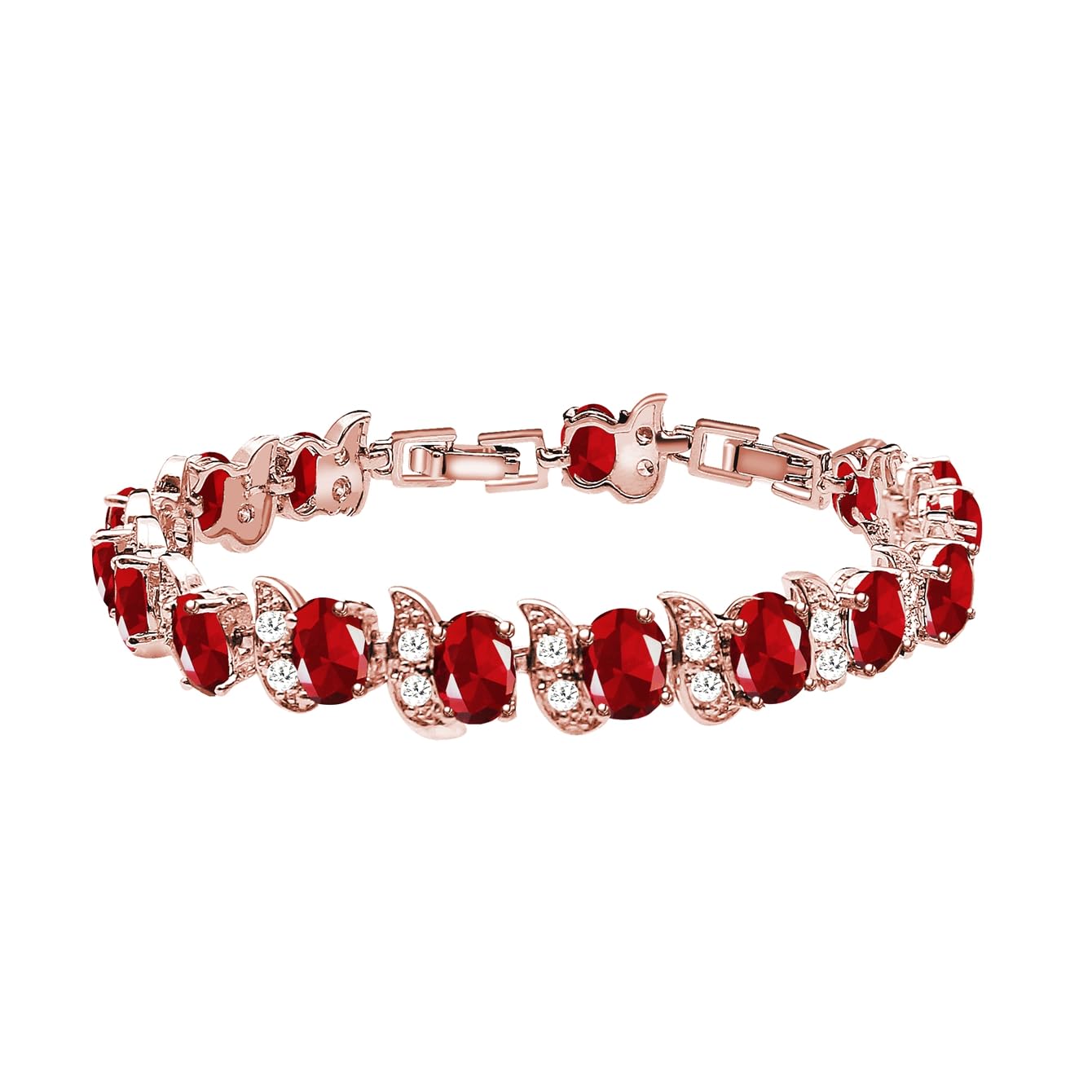 LMXXVJ Fashion Tennis Bracelet Created Emerald White Gold Plated Charm Bracelet Gifts Jewelry for Women