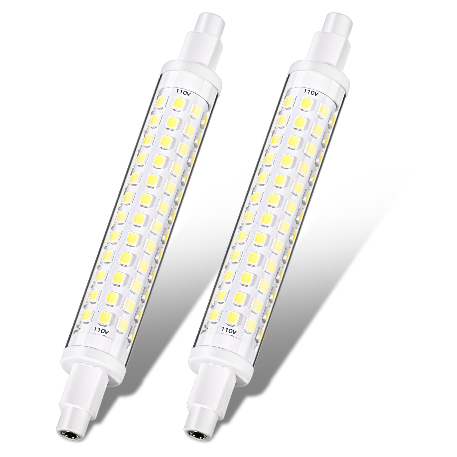 Photo 1 of Honoson 2 Pcs R7S LED Bulb 100W Halogen Replacement Bulbs Globe Dimmable T3 J Type Light for Work Landscape Lights Floor Lamps Security Lamps(118mm,6000K Daylight White)