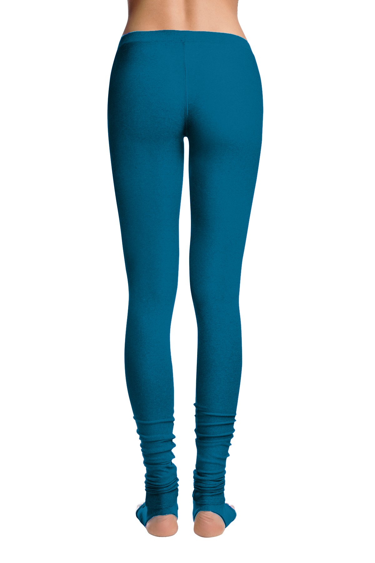 Alinamalina Women's Extra Long Yoga Leggings With Spats Teal XL