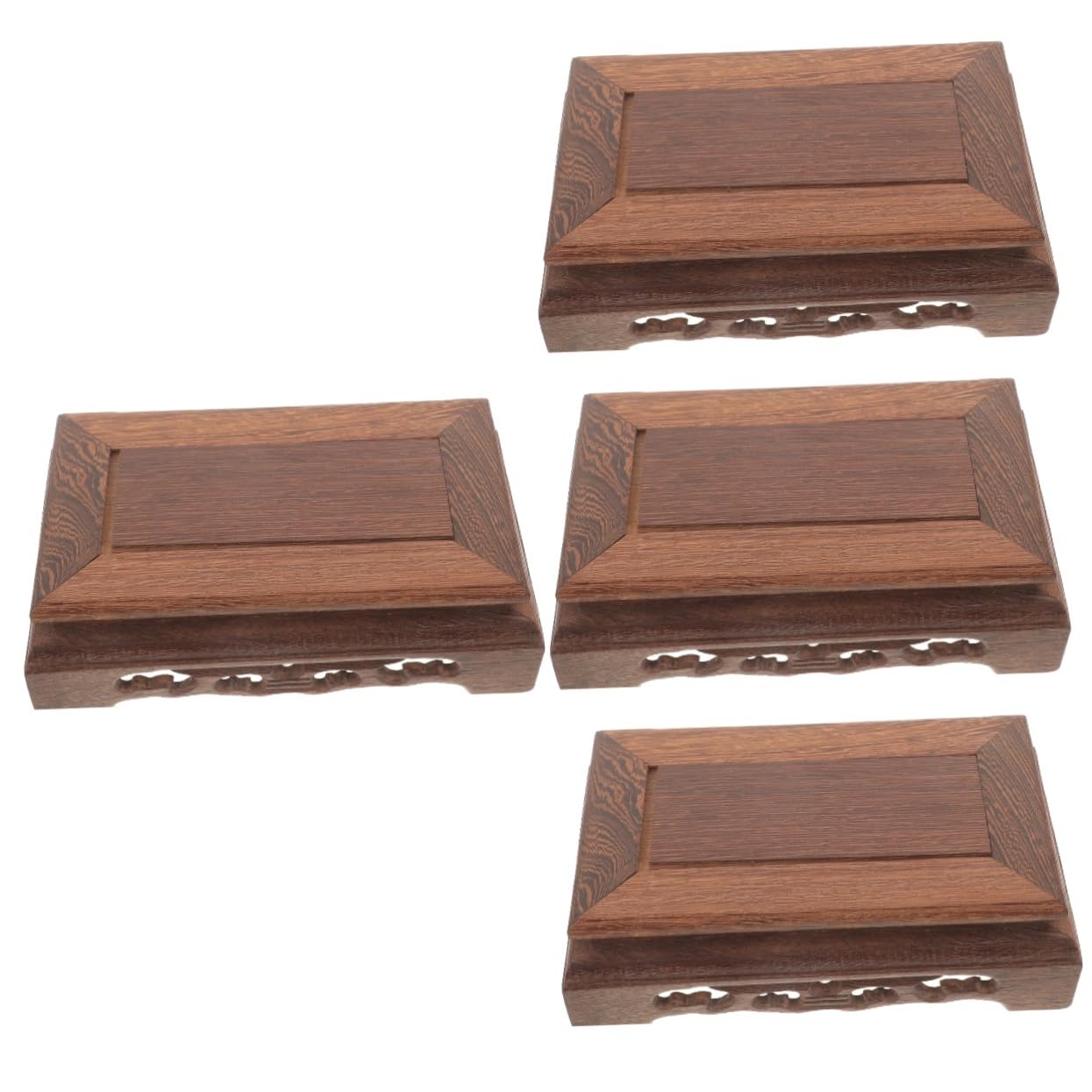 POPETPOP 4 Pièces Plante en Pot sur Pied Plantes Plante De Soutien Grand Support pour Plante sur Pied Porte-Plante D'intérieur Support De Jardinière pour La Maison Colonne Montante en Bois