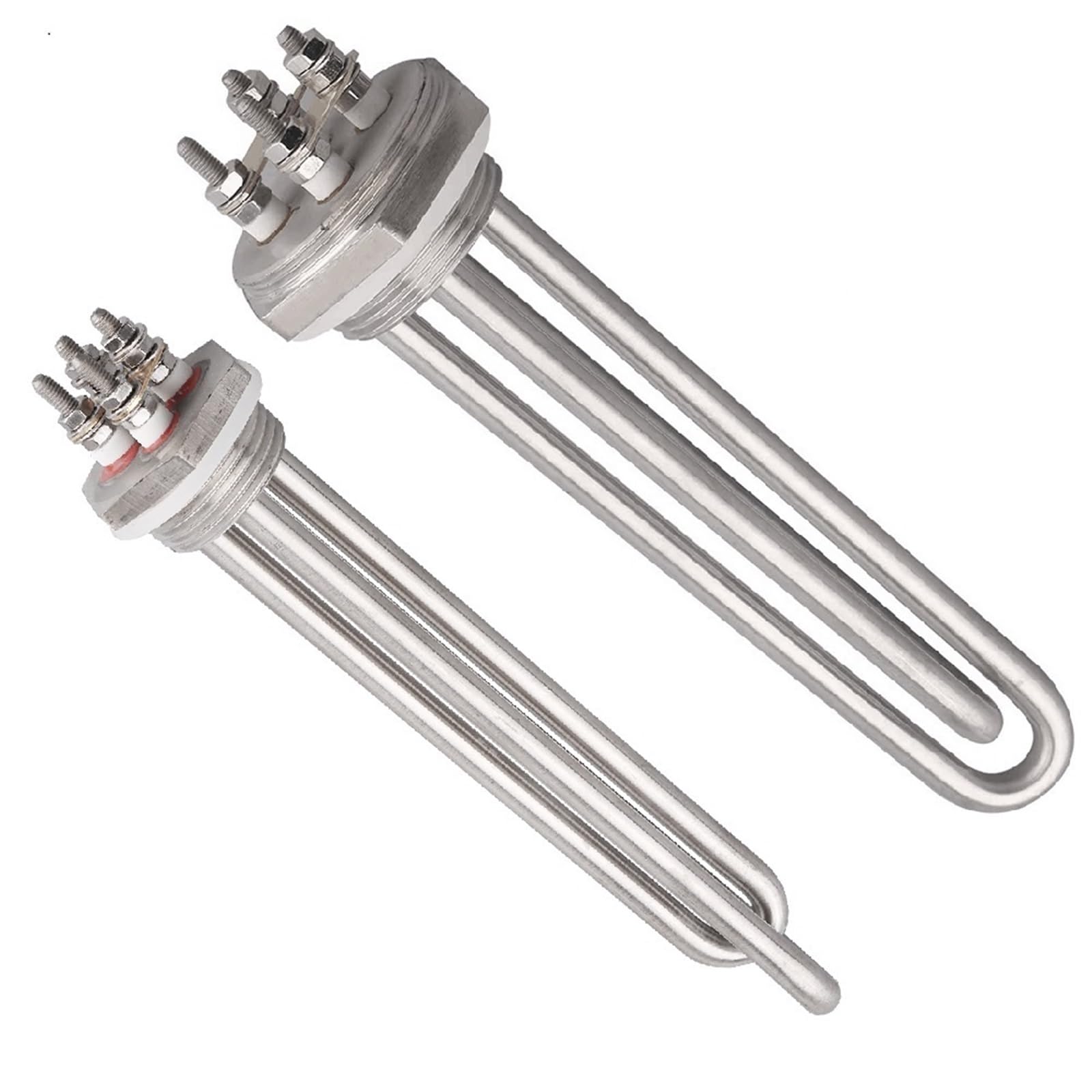 DC 12V Heizelement Rohrförmiger elektrischer Tauchsieder 100w 200w 300w 600w DN32 DN25 Wasser SUS304 1Stk(Dn32 with cover,12V_100W)