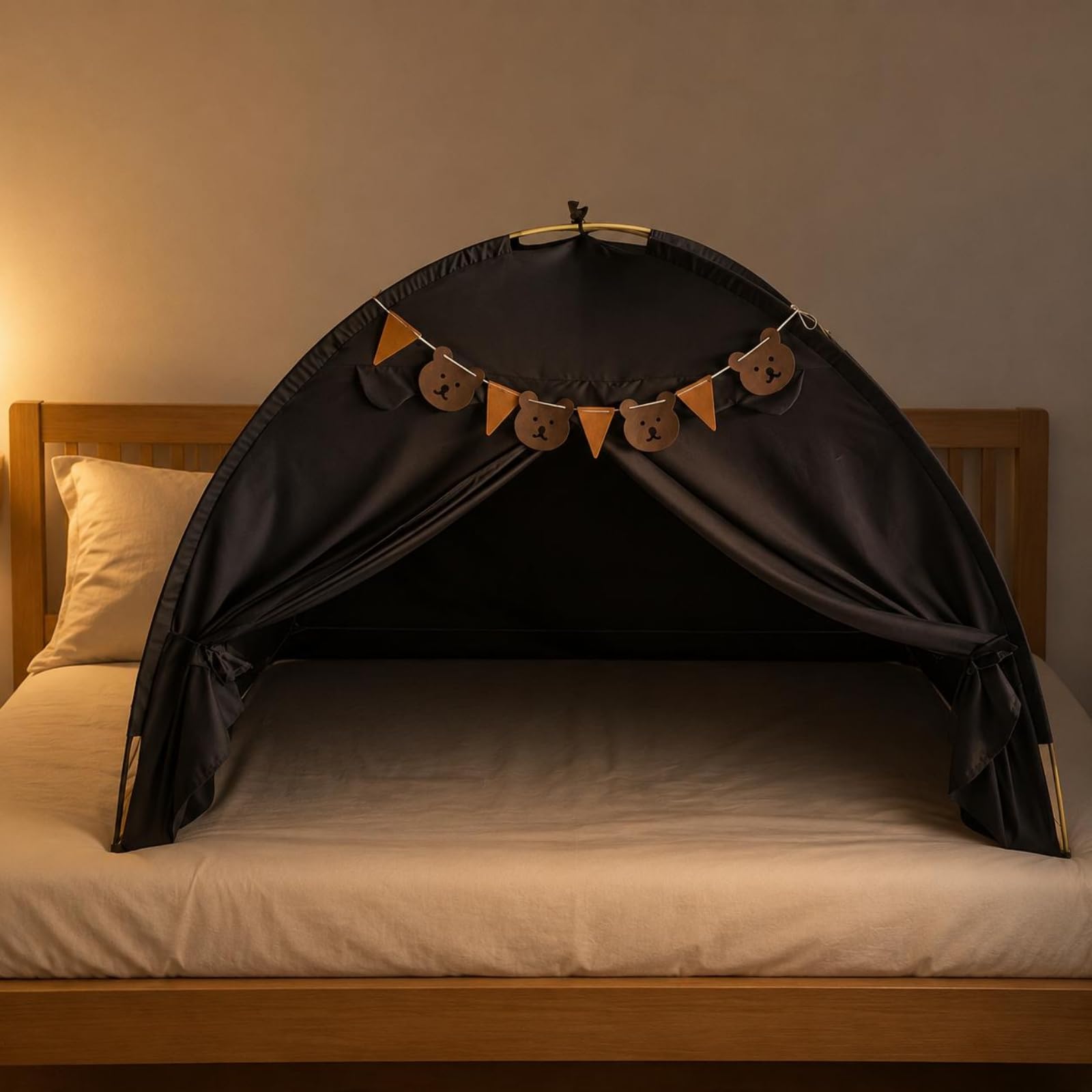 Tenda Gioco Bambini Tenda Giochi Bambini Capanna Bambini Ampia E Accogliente per Area Gioco E Lettura Materiale Vellutato Pesca Adatta per Lettura, Nero