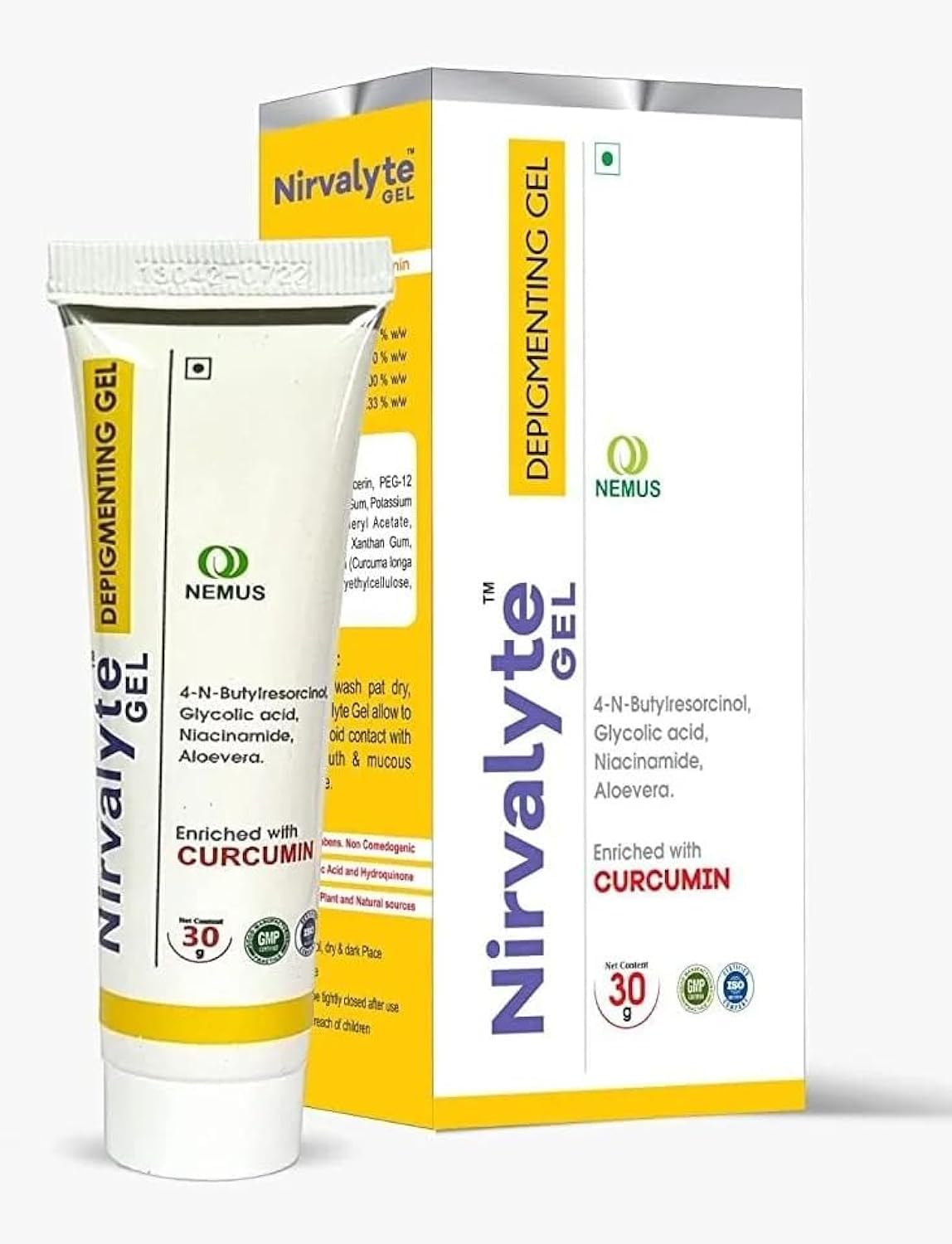 Nirvalyte Depigmenting Gel - Enriched with Curcumin 30gm