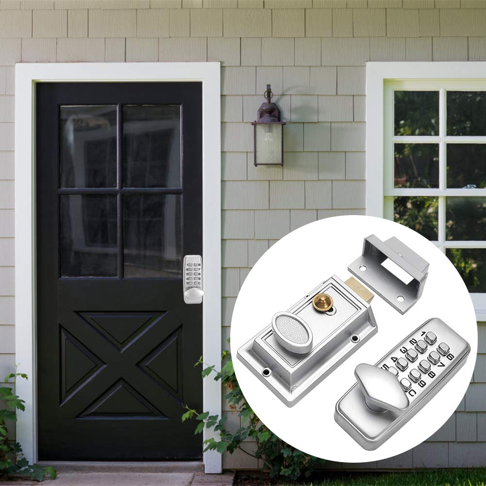 Akozon Serratura per porta, codice meccanico, serratura a password digitale, armadietto elettronico impermeabile, tastiera impermeabile per la sicurezza della casa