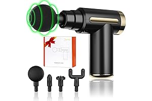 cotoco Pistola de Masajes Musculares con 4 Cabezales de Masaje y 6 Velocidades