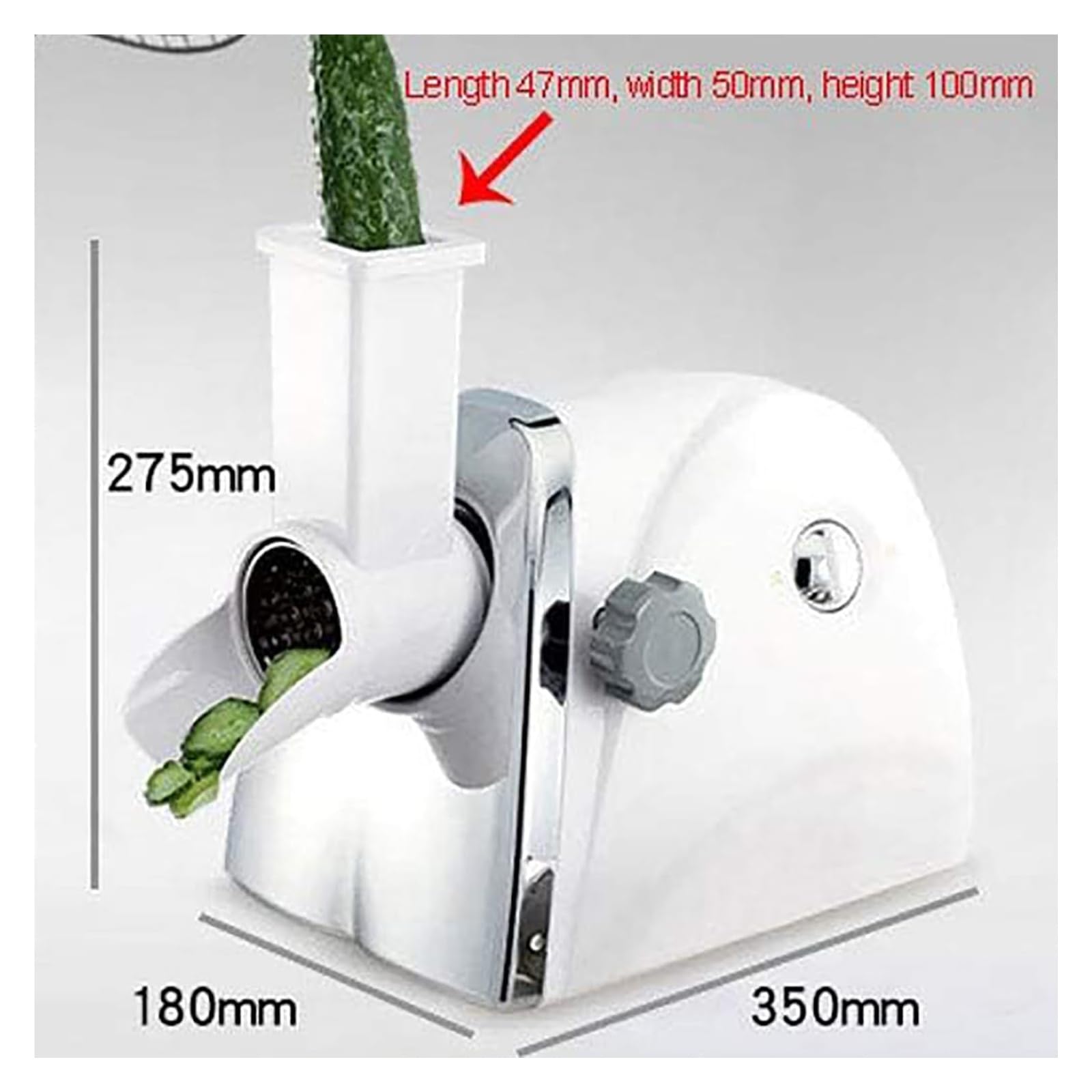 Trituratore elettrico rotativo per formaggio, 3 lame a tamburo in acciaio inox, 1 min/180 pezzi, argento, plastica ABS, acciaio inossidabile