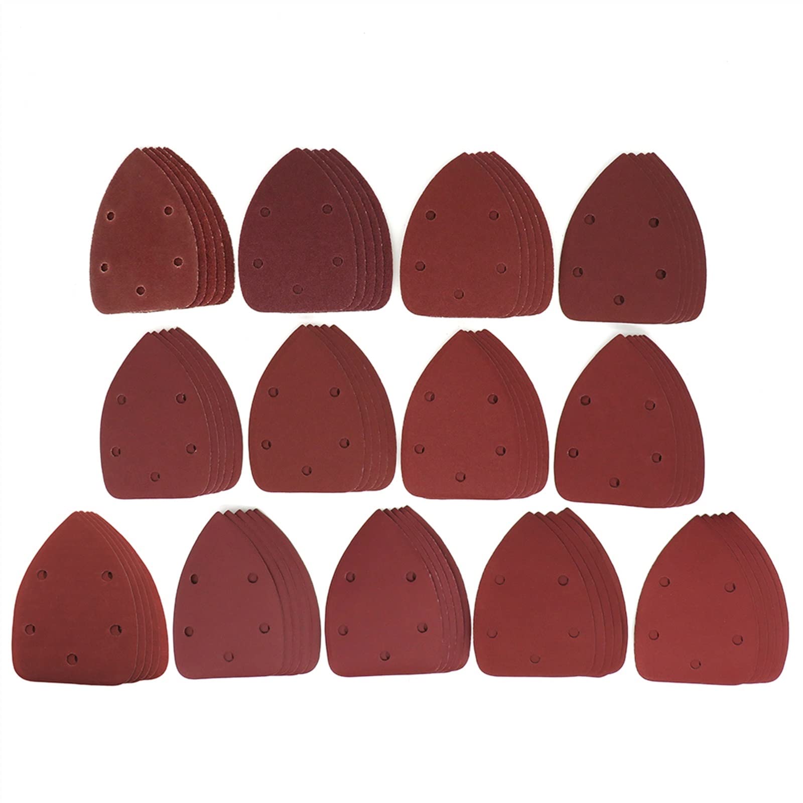 Tamponi abrasivi, carta vetrata mista, 25 pezzi di carta vetrata autoadesiva Levigatrice triangolare Carta vetrata Hook Loop Carta vetrata Disco Strumenti abrasivi for lucidatura Grana 40-1000 for lev