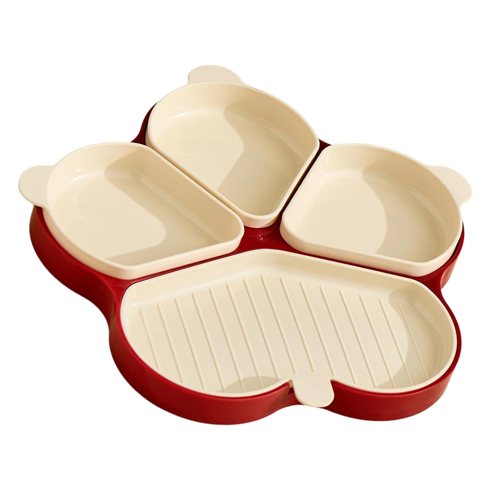 Kaeltsyn Stackable Condiment Tray with Separate Compartments Space Saving Cookware for Seasonings Plant and Sauces Meal Preps Container