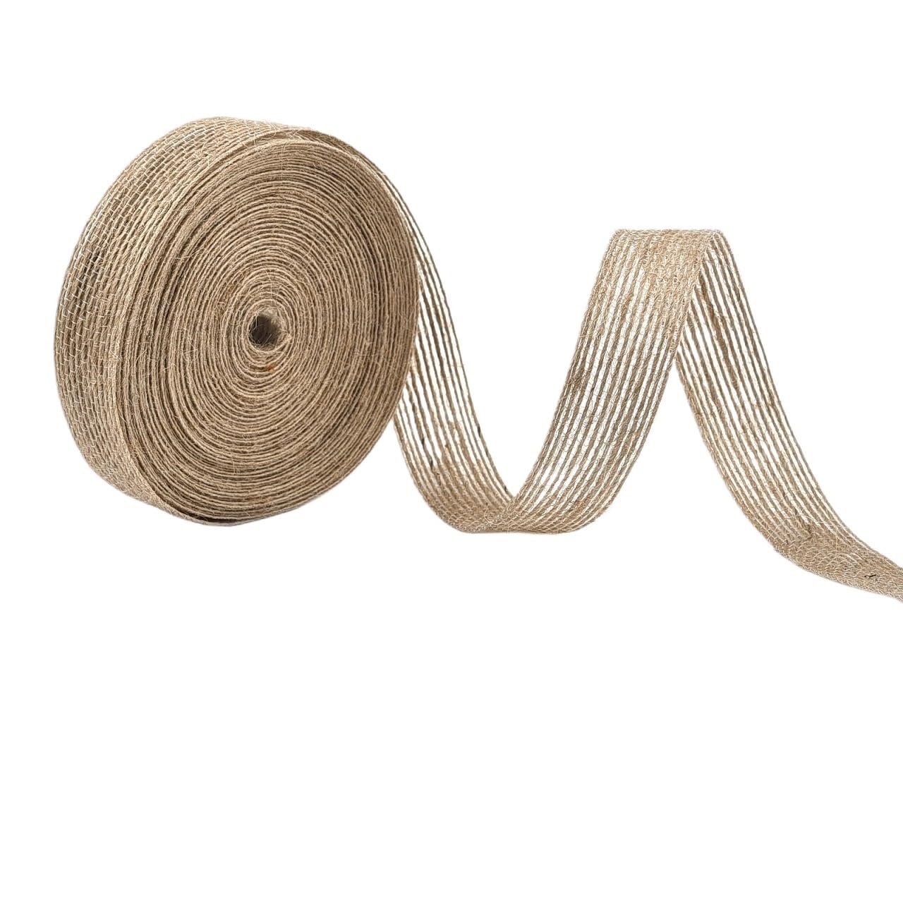 Hessian 0.6-5cm Natural Burlap Fabric Jute Craft Ribbon Lace for Wrapping Rustic Vintage Wedding Decor 10Meter(2cm)
