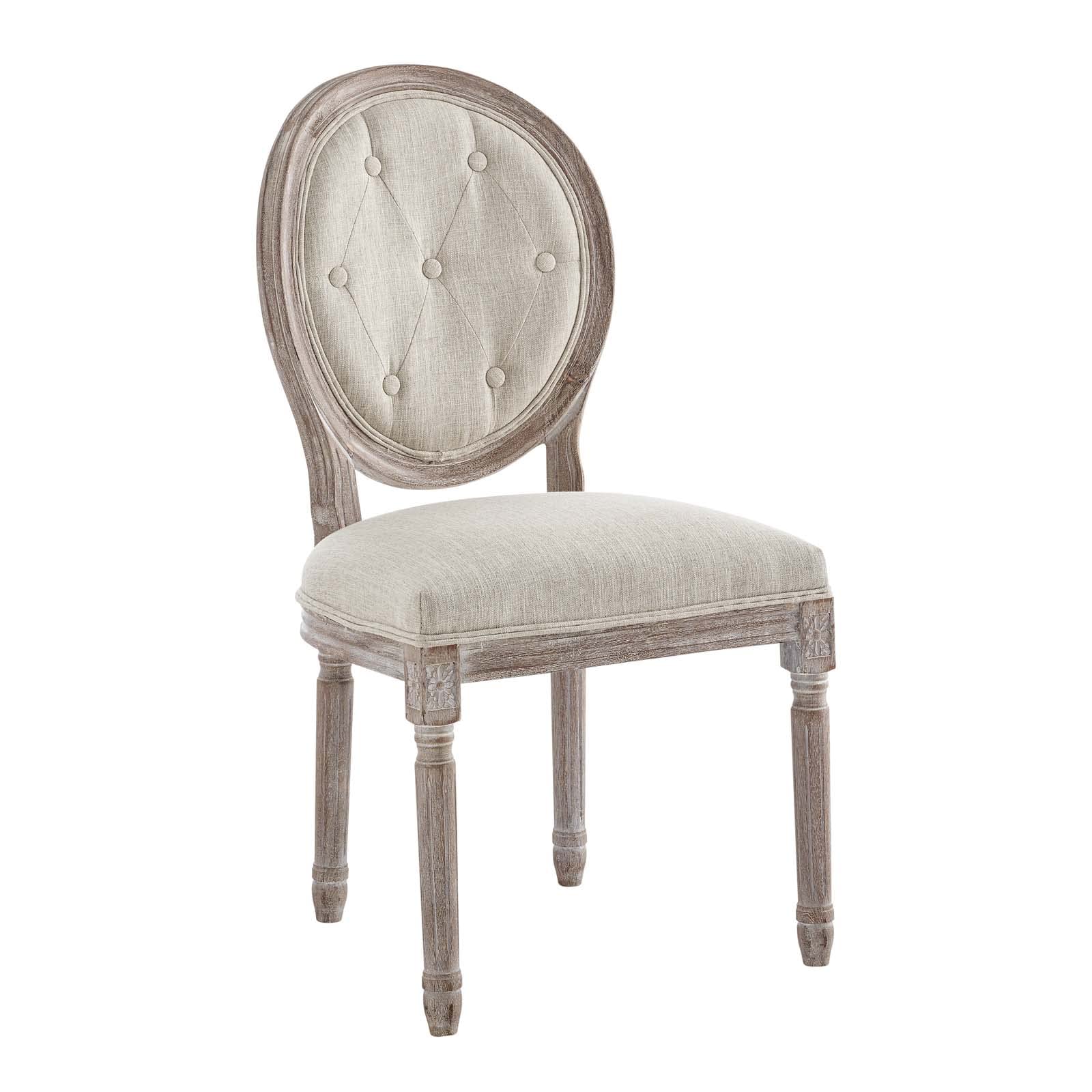 Amazon.com - Modway Arise French Vintage Tufted Upholstered Fabric Dining  Side Chair in Beige - Chairs