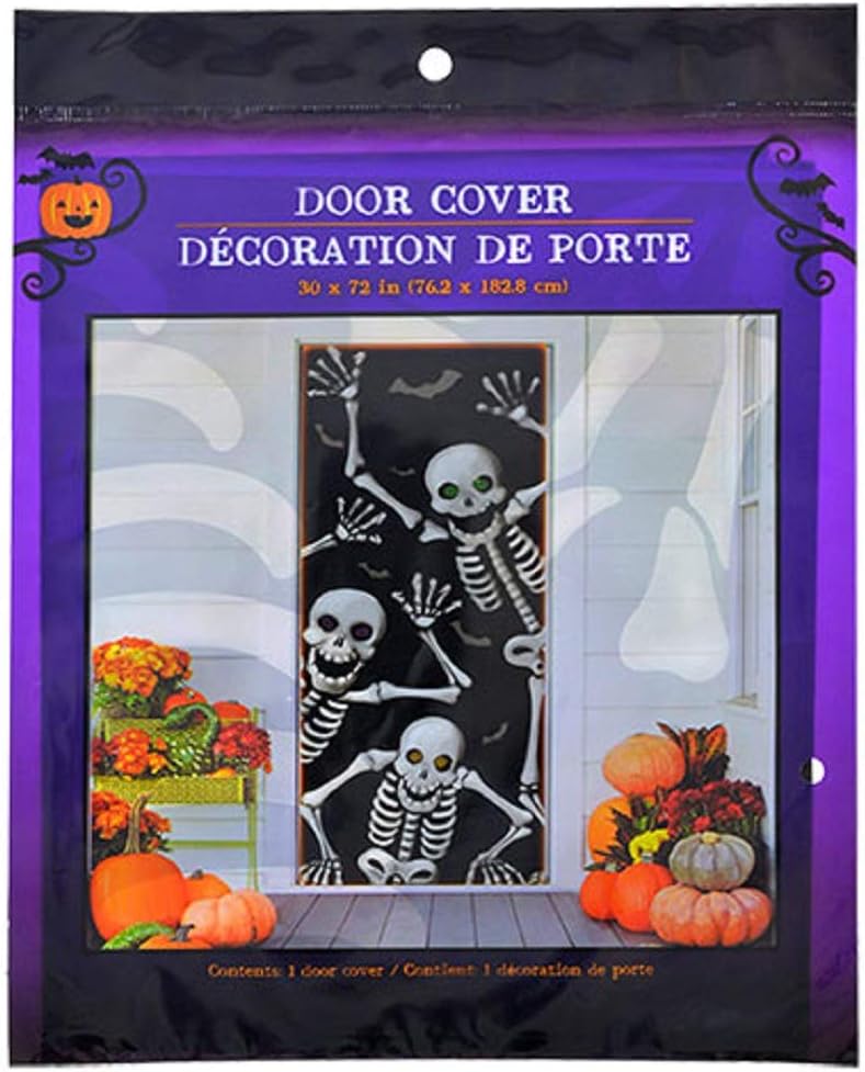 Skeleton Door Cover - Halloween Wall Decoration