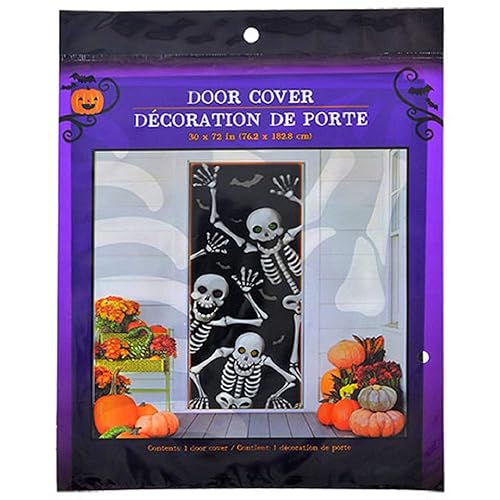 Skeleton Door Cover - Halloween Wall Decoration
