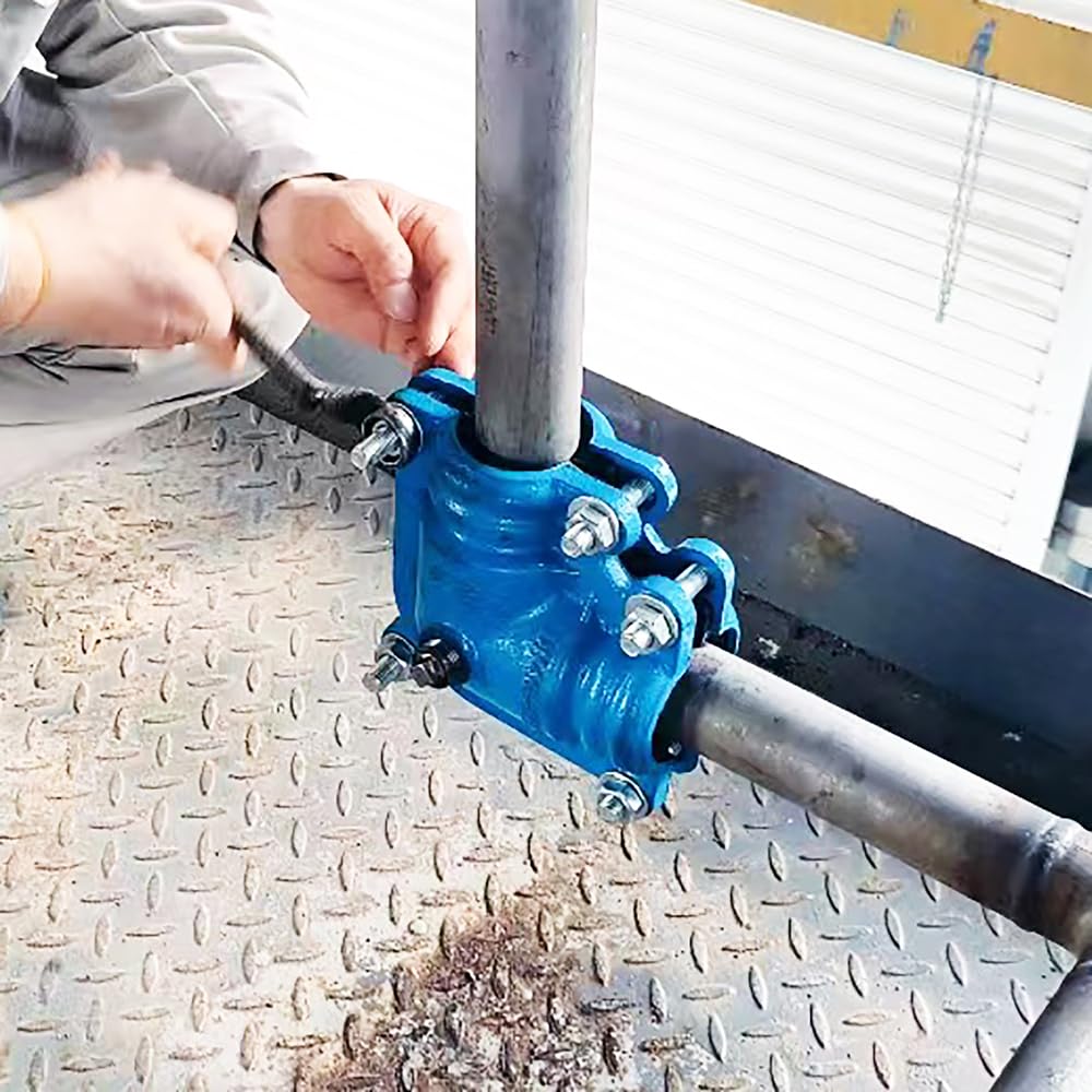 Abrazadera de reparación de tubería para codo de tubo de 5 cm (el diámetro exterior del tubo es de aproximadamente 2.4 pulgadas), sellador de fugas de codo de 90 grados, radio corto, tubos de