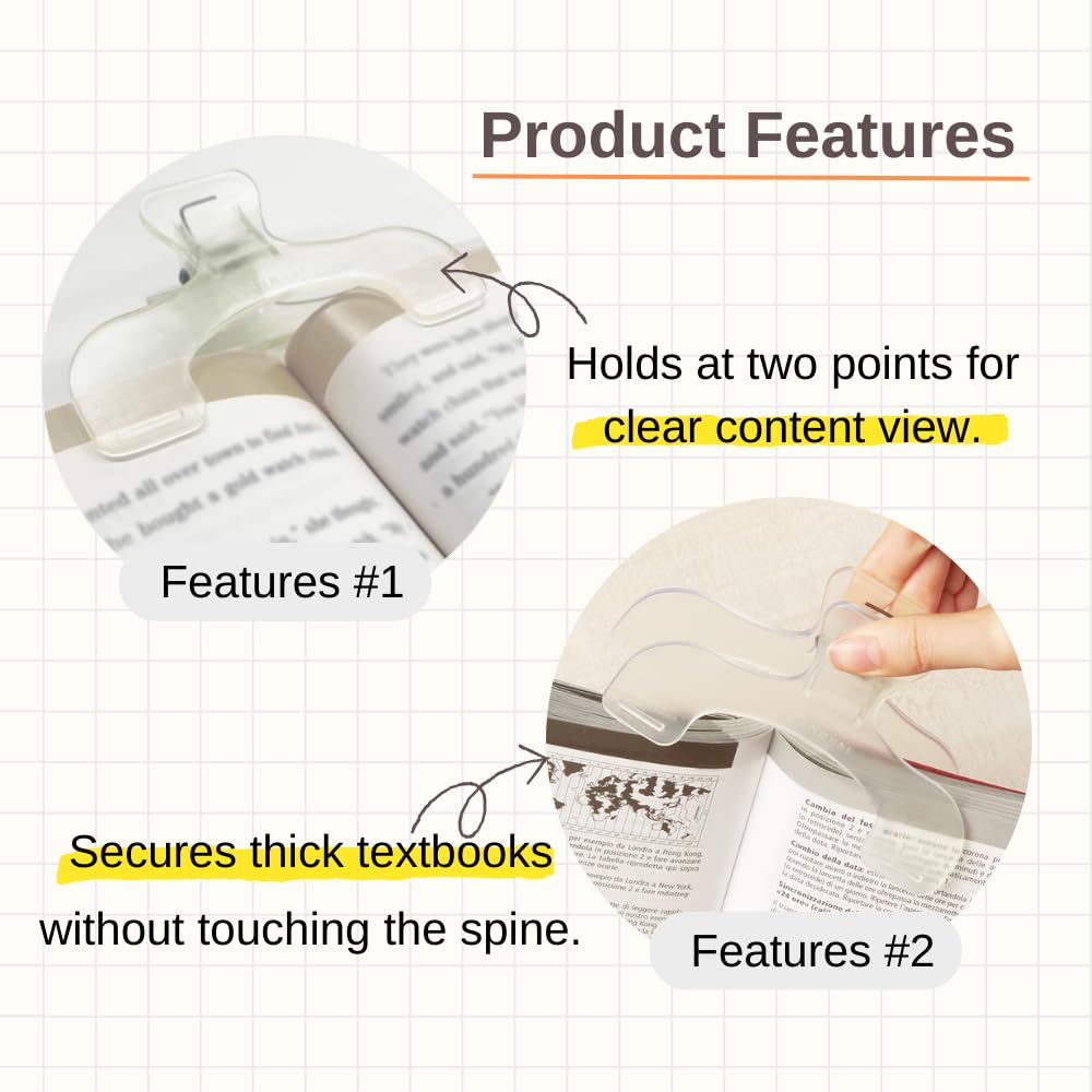 Sun-Star Versatile Crown Page Holder Clip, Ideal for Notebooks Textbooks, Sheet Music and Maps - Image 4