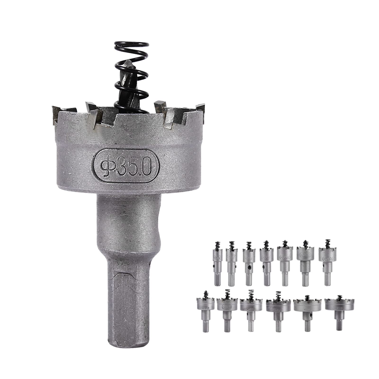 Taglierina ad anello in metallo duro, 20 × 18 × 5, 13 pezzi, 16 18 20 22 mm, punta in metallo duro, set di seghe a tazza TCT, in acciaio inox, 1-1 a tazza in metallo duro
