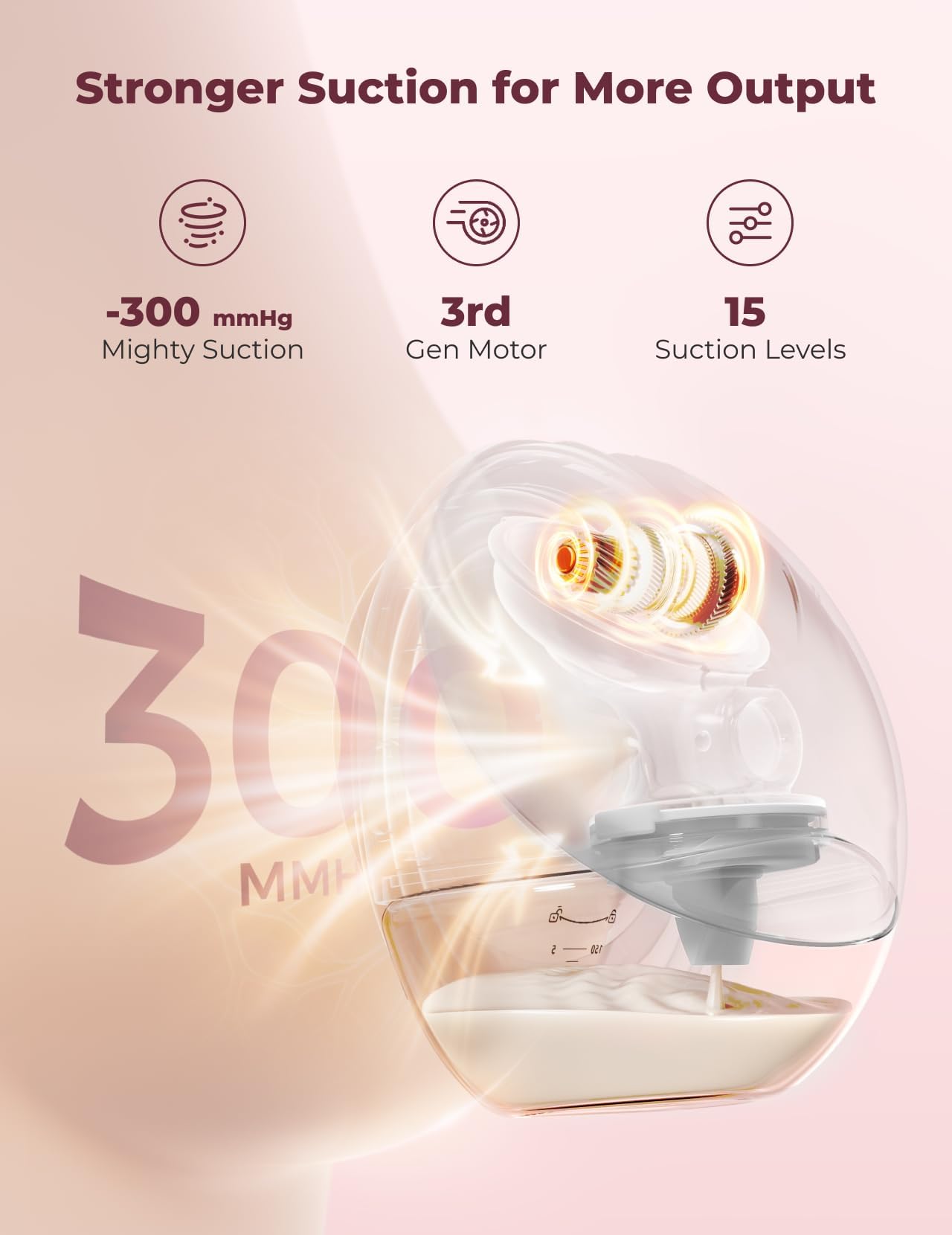 Momcozy Mobilny laktator do mleka bez użycia rąk, M9, sterowanie elektryczne i aplikacja, spersonalizowany multi-tryby i 15 stopni, przenośna pompka, 24 mm