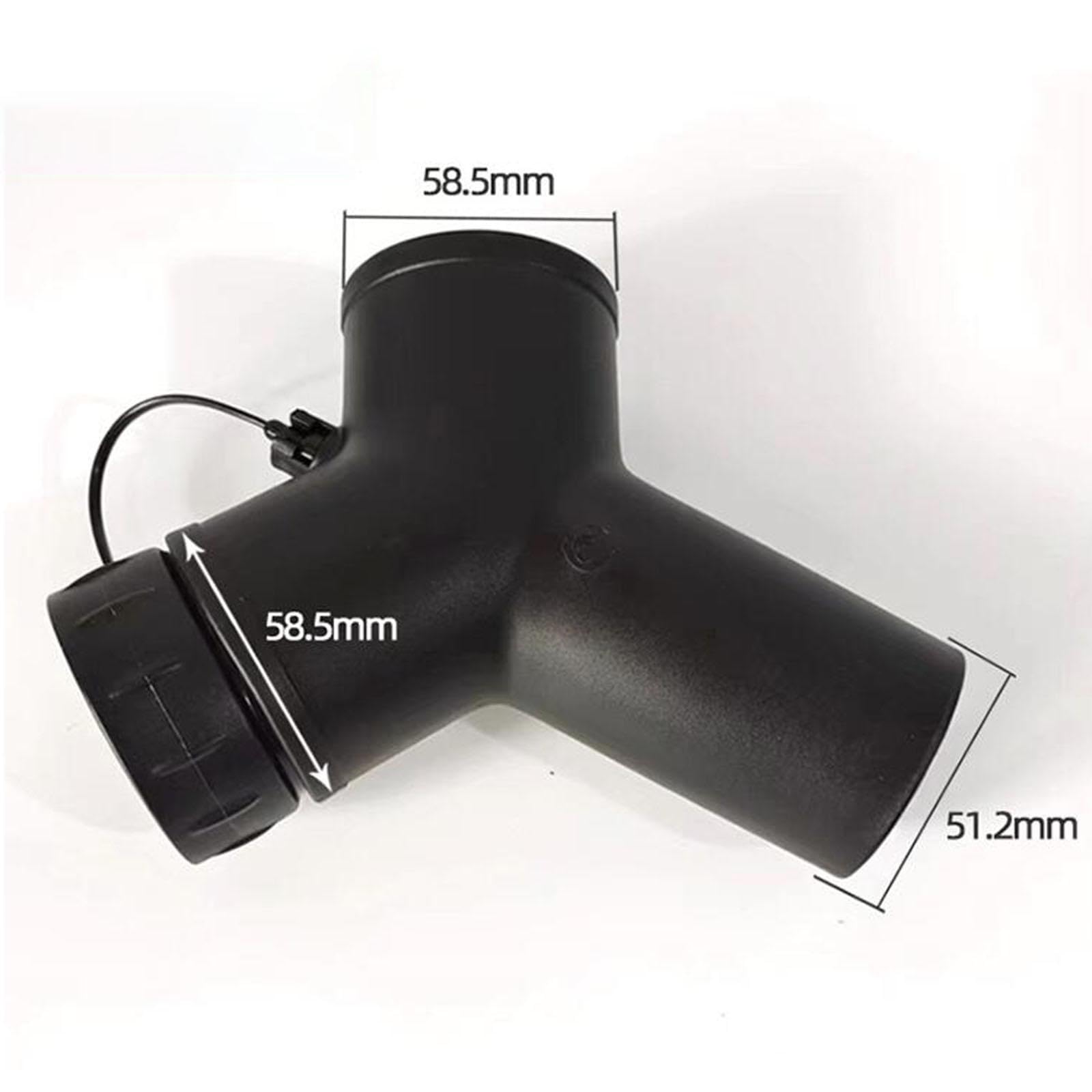 perfk Conector de Tres vías para aspiradora Industrial, Adaptador para aspiradora, reemplazo del Adaptador Giratorio, Accesorios Negros, Conector de 3 vías