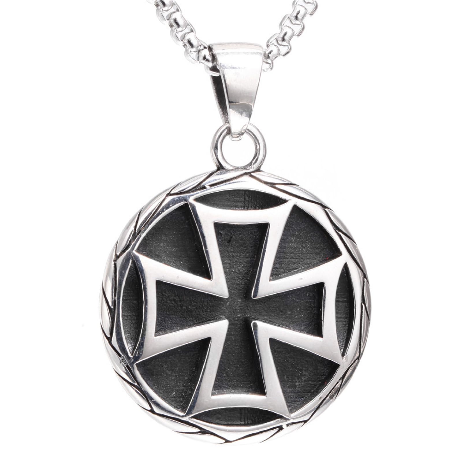 Unisex Gold Vintage Iron Cross Pendant Necklace Men's Maltese Cross Jewelry Fashion Party Wedding Fine Jewelry Gift for Women Men