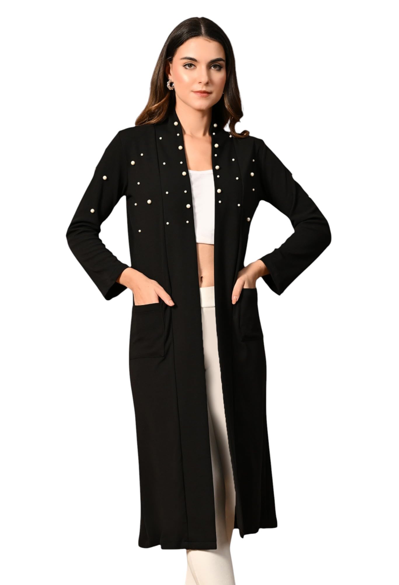 Women’s Shrug Stretch Calf-Length Full-Sleeves-image-17