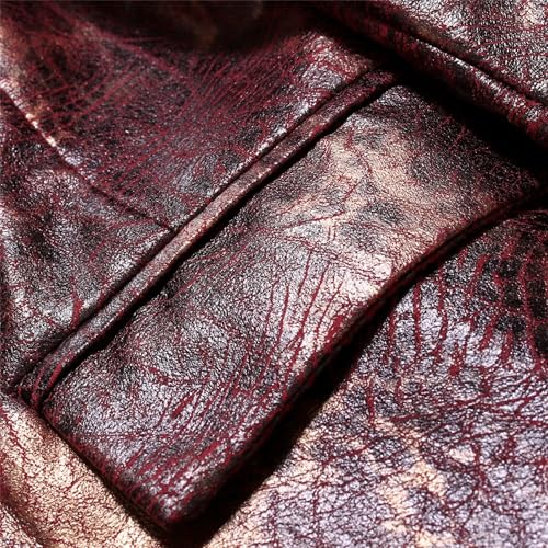 Blazer de piel para hombre ajuste regular botón miniatura 4