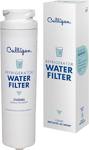 Culligan CUGMS Filtro de agua para refrigerador Reemplazo para filtro de agua GE (MSWF) Reemplazar cada 6 meses Paquete de 1