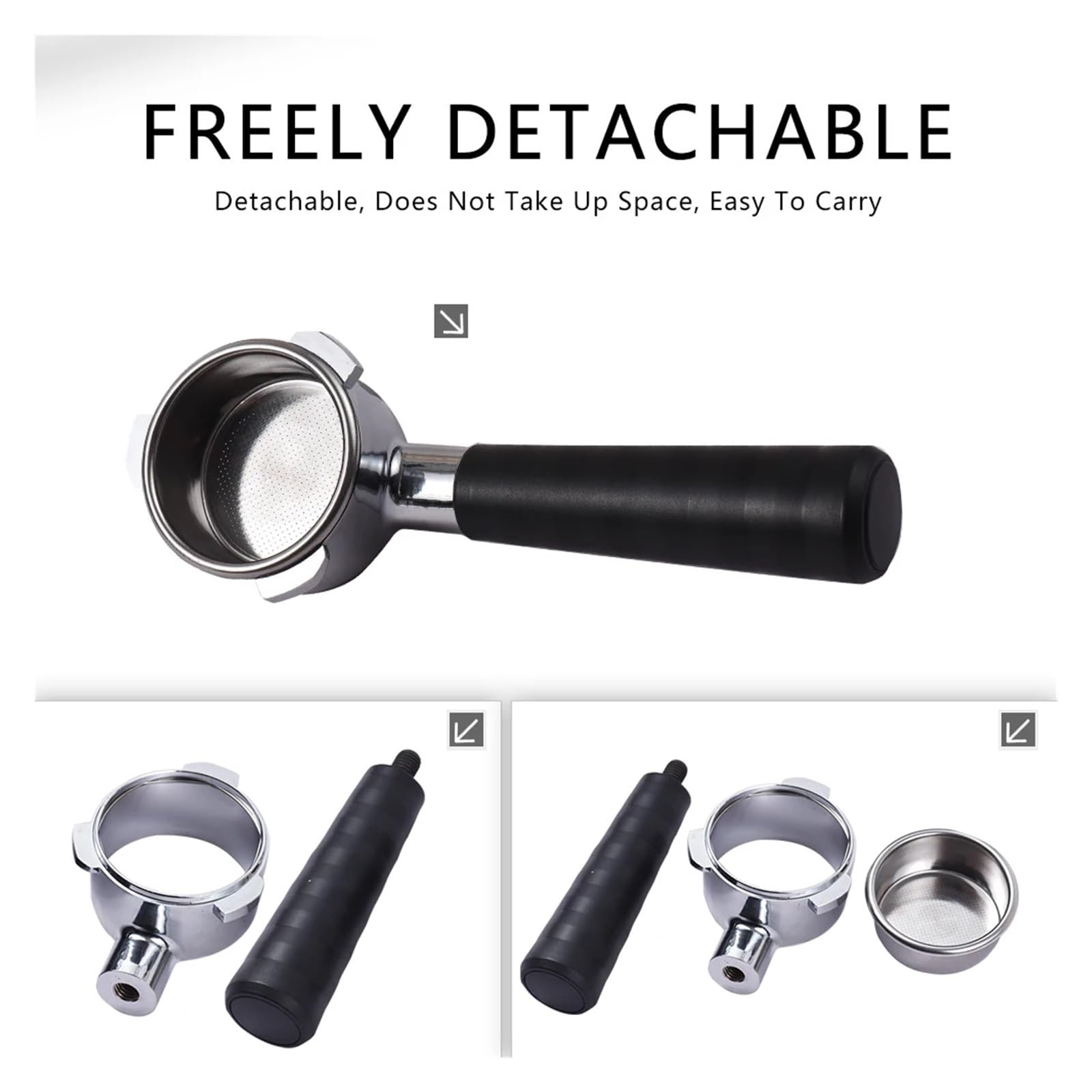 GUYTRM 54 mm Bodenloser nackter Siebträger-Filterkorb 450 820 840 870 875 878 879 880 Maschinen Kaffeezubehör lingli