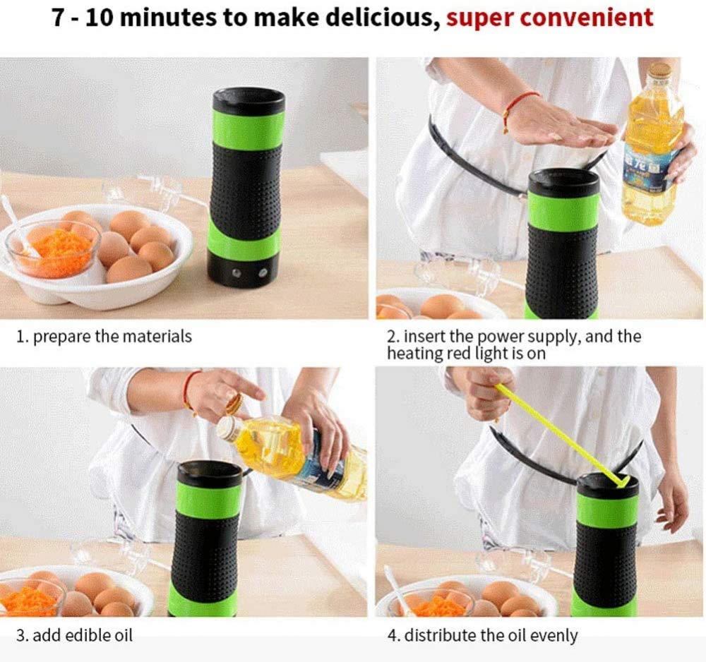 Roll On The Machine Rollos De Huevo Multifuncionales Huevos Huevos Tazas Máquina De Cocina Para El Desayuno Herramienta Rollo De Huevo Panqueques Con Antiadherente Cocina De Desayuno De Bricolaje Vert