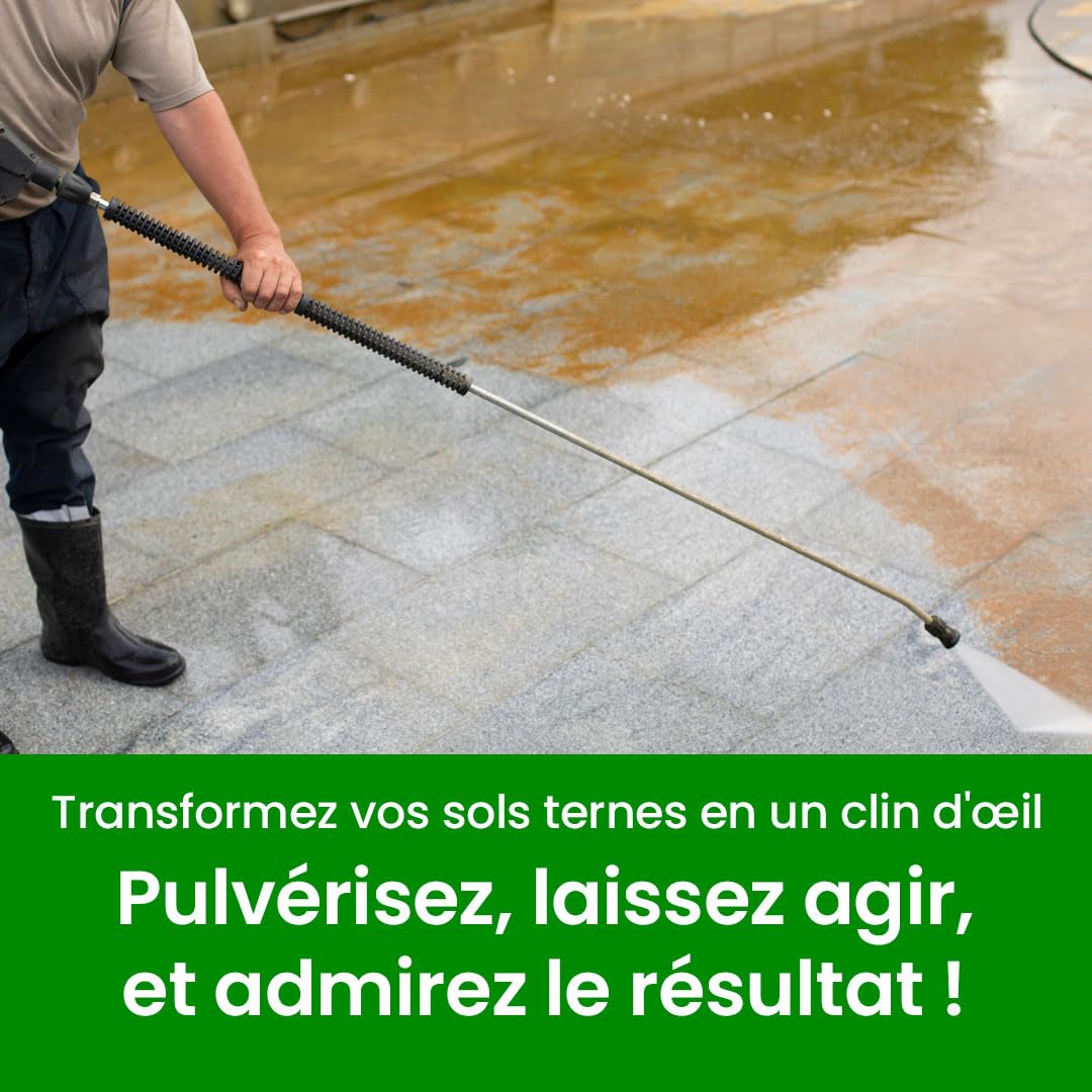 Nettoyant façade, terrasses, dalles Fasti pro Rénovateur - Elimine les traces rouges et noires sur façades, allées en seulement 30 minutes - Bidon de 5L