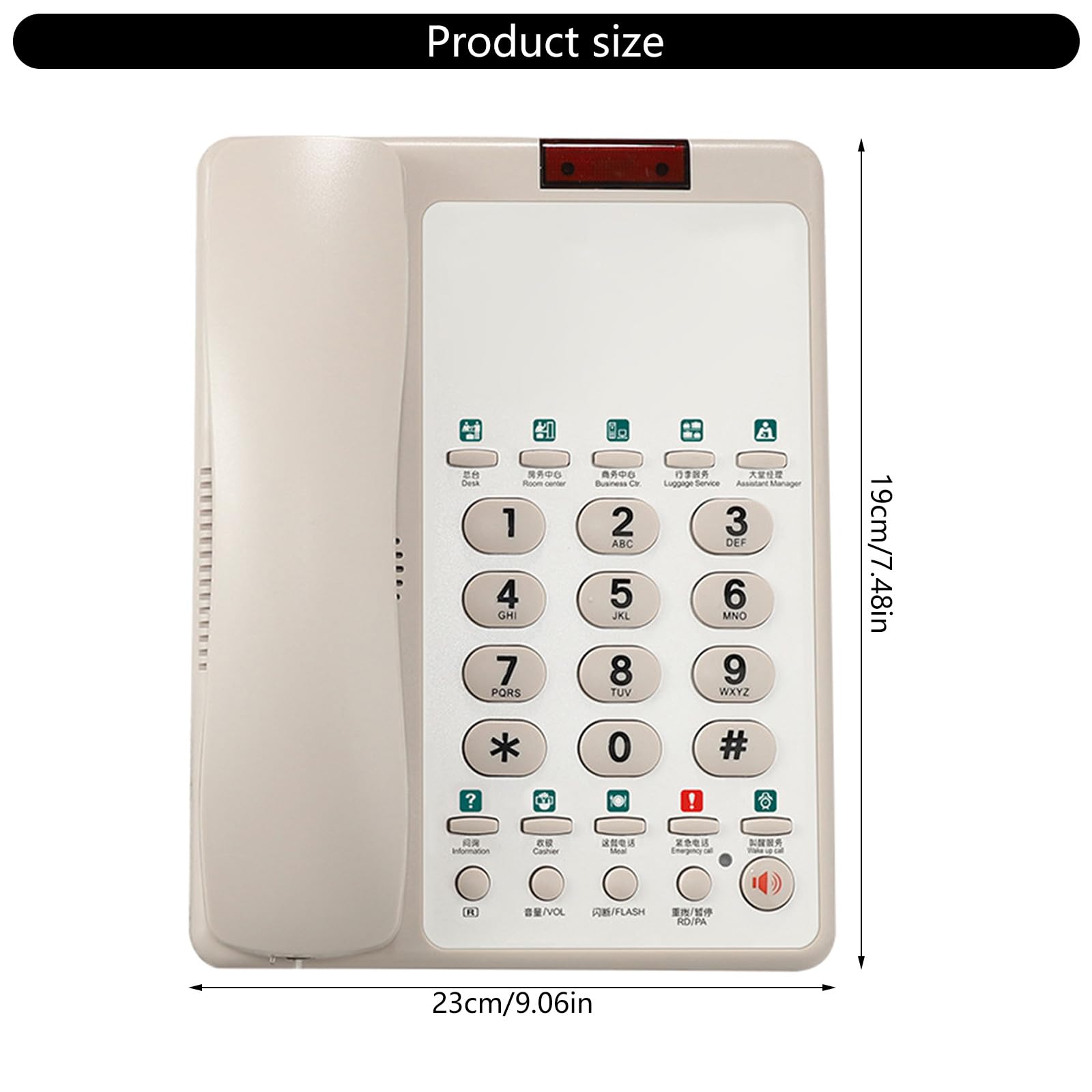 Telefono fisso fisso del telefono con filo di B188B per la reception negli hotel e negli uffici