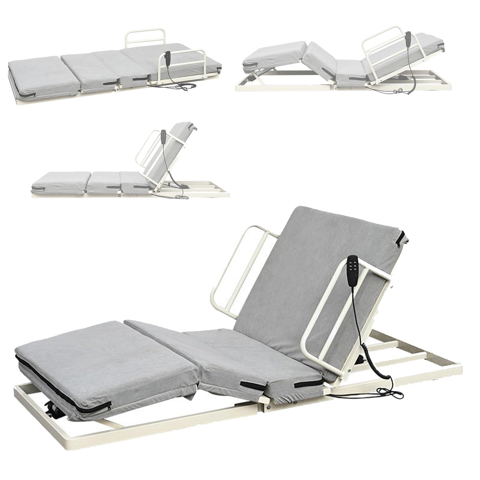 Electric Bed Backrest Pillow Riser with Back Support, Portable Adjustable Sitting Backrest, 2-65° Angle Adjustment, Bed Support with Backrest, Multifu Bed