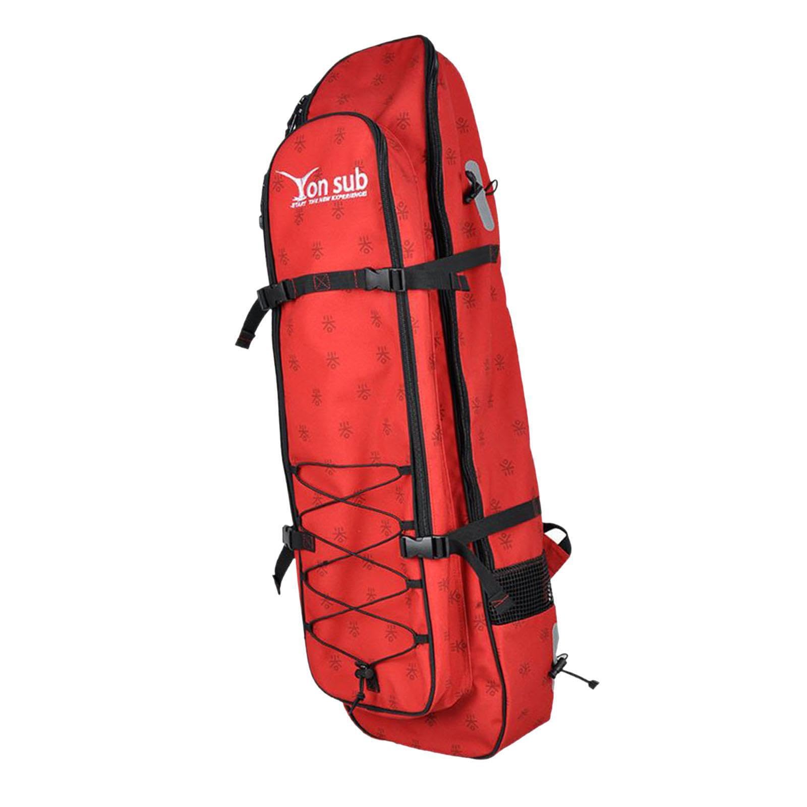 Sac à Long Palmers pour la plongée en apnée et Le Snorkeling, | d'un filet respirant et d'un système de drainage, idéal pour la marche. Le sac possède un compartiment principal à grande